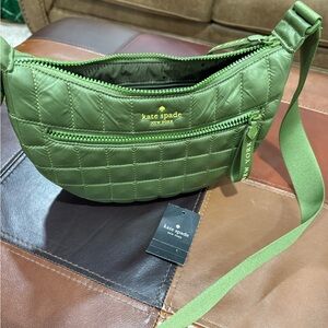 Kate Spade Olive Quilted Crossbody Bag